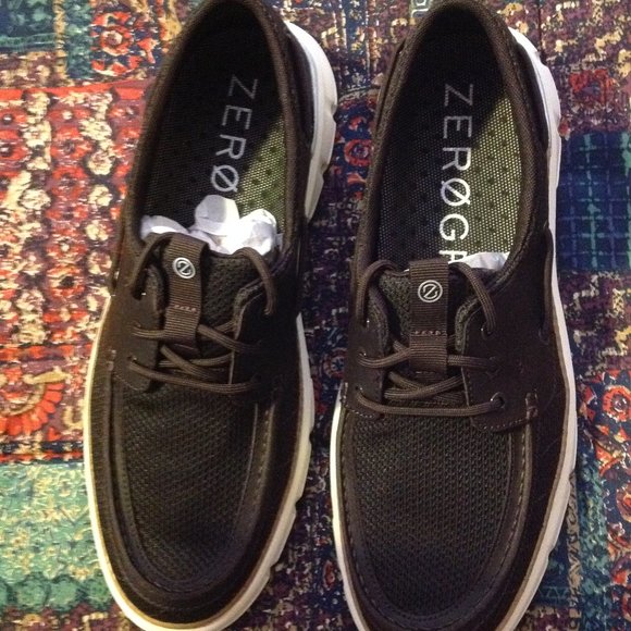 Cole Haan Men's 4.Zerogrand Regatta Mesh & Leather Boat Shoes 11.5M - New in Box - Picture 1 of 12